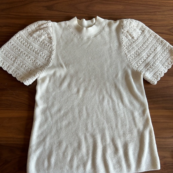 Sezane Le Maille  "Emmie" jumper short sleeve knit sweater XS Perfect for Petite - Picture 2 of 4